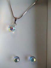 Parure o collana rodiata, Ragazza ,Donna ,Cristalli SWAROVSKI