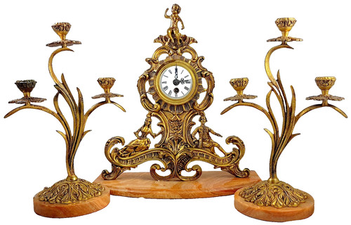 Orologio camino bronzo - orologio,