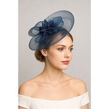 Cappello Fascinator Blu Navy