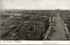 Veduta aerea, Cheyenne Wyoming - 1906 cartolina posteriore indivisa
