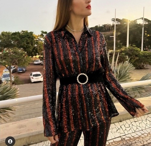 Nuova blusa zara paillettes - nuova,