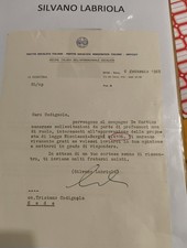 AUTOGRAFO SILVANO LABRIOLA
