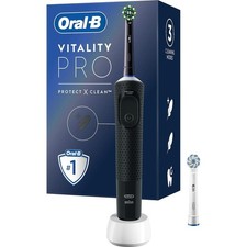 BRAUN ORAL-B Spazzolino Elettrico Ricaricabile Vitality pro Black + 1 Ref