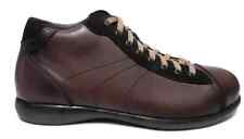 BSL Scarponcini allacciati da uomo in pelle color sella dark brown art 7374