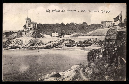 Cartolina genova quarto - genova,,