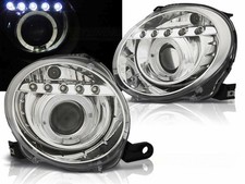 Faro proiettore Angel Eyes per Fiat 500 07-12 cromato
