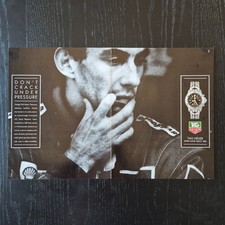 1990 #2 Tag Heuer Ayrton Senna - Original AD Advertising Pubblicità Vintage