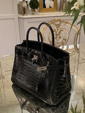 HERMES Black Crocodile