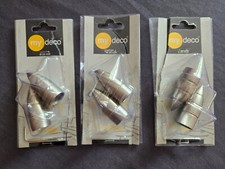 3 Coppie Terminali per aste per tende da 20 mm