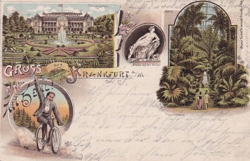 Cartolina francoforte m - francoforte, a.m
