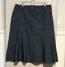 Gonna svasata jeans blu denim