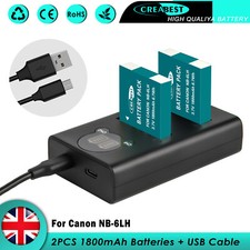 2x Batteria NB-6LH per Canon