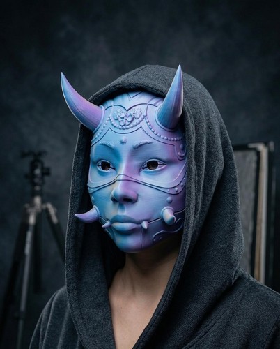 Customizable hannya oni mask - hannya,