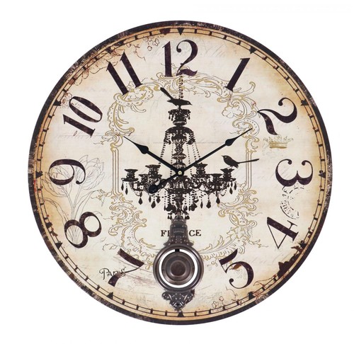 Wooden round pendulum wall - wooden,