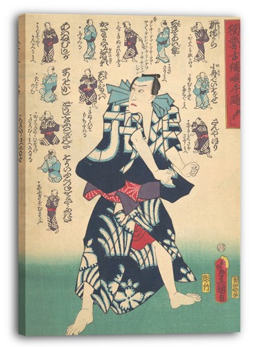 Tela cornice utagawa kunisada - tela/cornice,