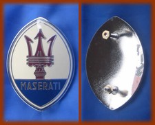 MASERATI BITURBO - STEMMA LOGO BADGE METALLO SMALTATO 65MM