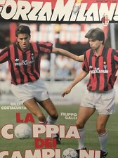 Rivista FORZA MILAN : Gennaio 1991.  Galli- Costacurta Coppia Dei Campioni .