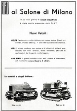 PUBBLICITA' 1934 FIAT VEICOLI INDUSTRIALI 621/N 618 635RPN TRATTICE CINGOLI