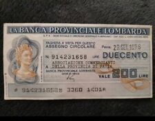 Mini Assegno da 200 Lire del