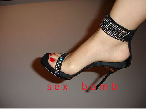 Sexy sandali strass - tacco, 11,5
