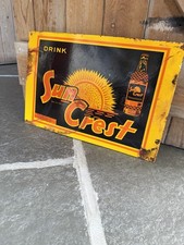 Enamel Sign drink  SUNCREST SODA bar -Man Cave /18”x12” Classic American diner 