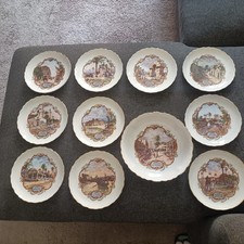 SERVIZIO 10 + 1 PIATTI CONQUISTA TRIPOLI LIBIA EPOCA 1920 ca PORCELLANA CERAMICA