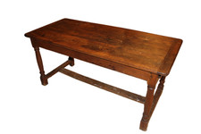 Grande Tavolo Rustico Francese del 1800 In legno Massello di Noce