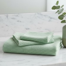 Asciugamani Gabel Manaus in spugna - set 1+1 viso e ospite verde mela