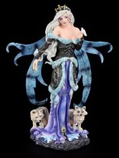 Statua Di Fata Blu Con Due