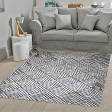 Tappeti e moquette pelle bovina colore bianco e grigio nuovo design 8'X10'|9'X12