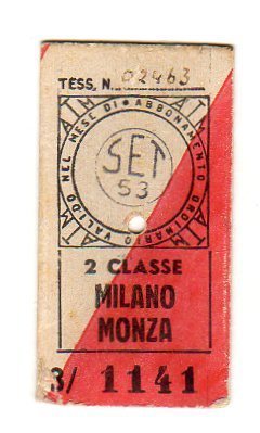 Biglietto ticket edmonson - ticket,