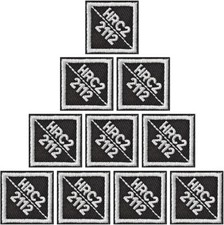 10 HRC2 2112 FR Patch Replacement Tags Fire Resistant Retardant FRC Black/White