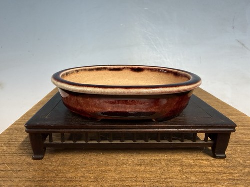 Vaso per bonsai - tokoname, rosso