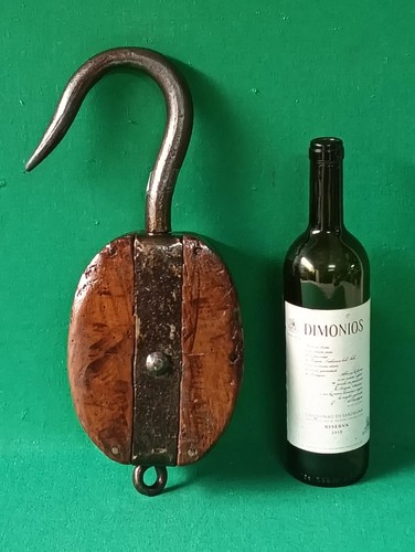 Antico bozzello legno - bozzello, in
