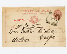 Intero Postale 1899 da Terzigno per Tufo Avellino Ambulante Brindisi Cartolina