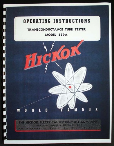 Hickok 539a manuale tester - hickok,