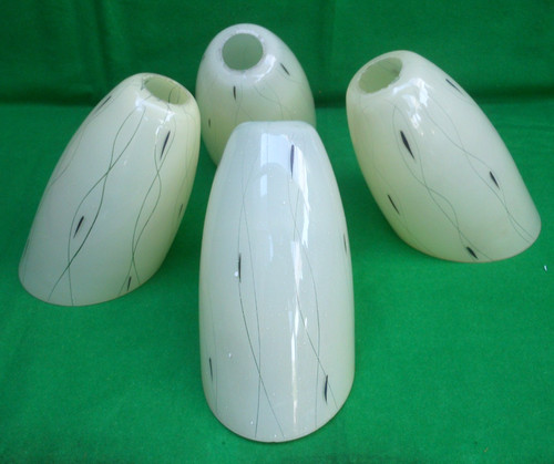 Glass light shades slanted - 8",