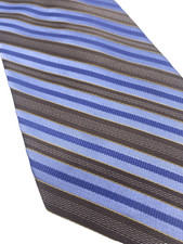 Merona Tie Brown Blue Diagonal