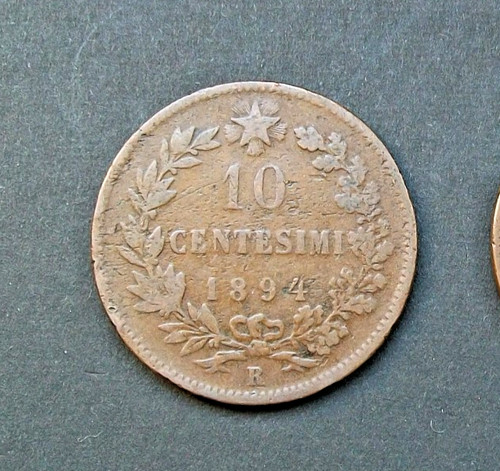 Centesimi 1894 segno di - centesimi,