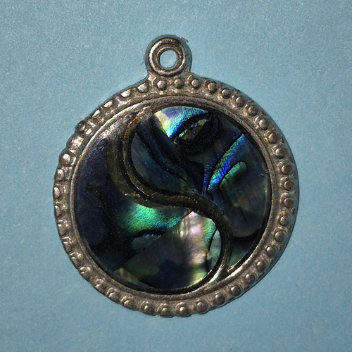 Ciondolo tondo abalone