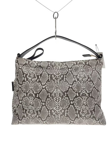 Borsa tote pelle grigio - pelle,