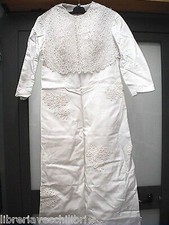 Vecchio ABITO DA SPOSA epoca fascista o anni 50 vestito nuziale matrimonio sarta