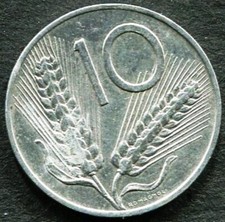COIN - ITALY - 10 LIRE - KM#
