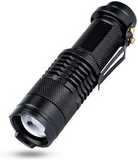 MINI TORCIA TATTICA MILITARE LED CREE 5000 LUMENS CON ZOOM RICARICABILE