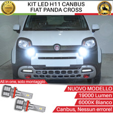 KIT FULL LED H11 6000K CANBUS XENON 19000 LUMEN FENDINEBBIA PER FIAT PANDA CROSS