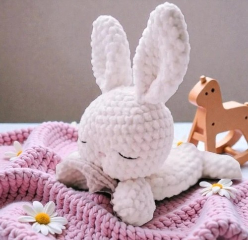 Doudou coniglietto uncinetto - coniglietto,