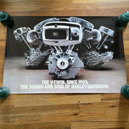 Poster vintage 1979 harley - poster,