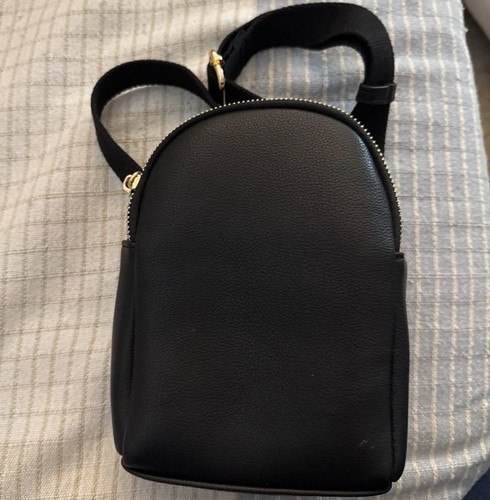 Mini zaino nero cerniera - zaino,