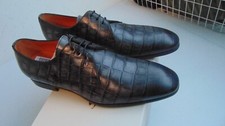 SANTONI  STRINGATE PELLE  800,00 CART. 42   GRIGIO SANT-BB01