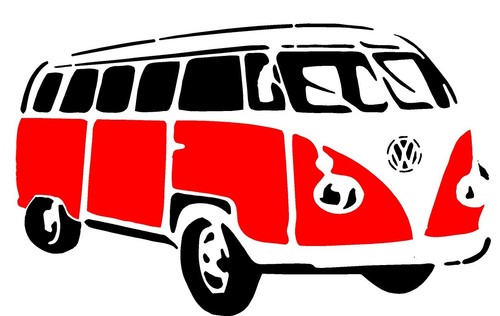 Stencil camper mylar - stencil,